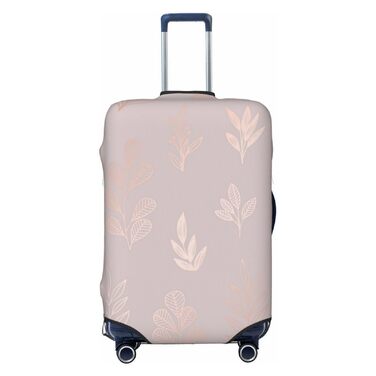 Чохол для валізи з квітковим принтом, рожеве золото, еластичний захист від подряпин, розмір XL