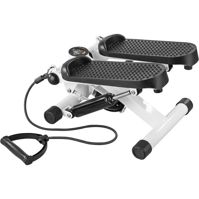 Фітнес-степер PEARL Sports Міні-степер з комп&39ютером, дисплеєм, стрічками опору, макс. 100 кг (фітнес-тренажер, домашній тренажер, що не залежить від погодних умов, мотузка)