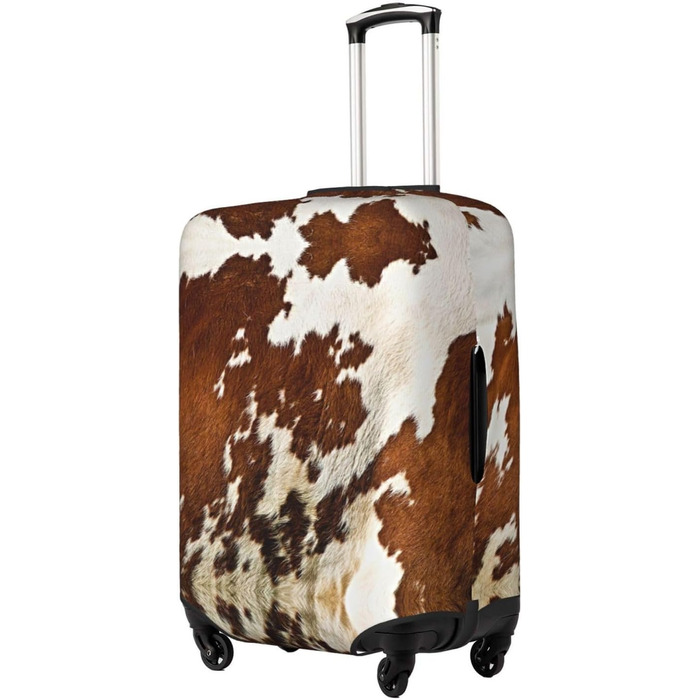 Чохол для валізи з принтом з червоної та білої яловичої шкіри BAFAFA, еластичний захист від подряпин та пилу, чорний, розмір 80