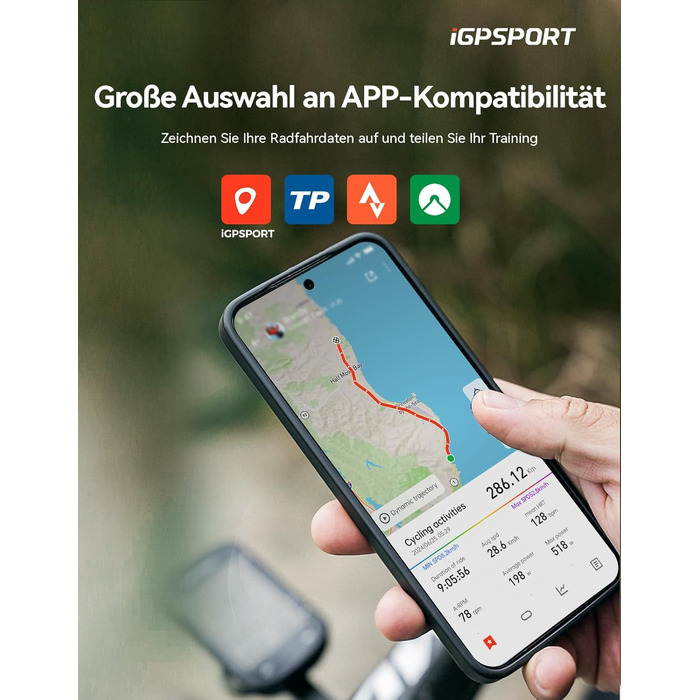 Велокомп'ютер iGPSPORT BSC200S, 2.4 дюйма, IPX7, Пластик/Електроніка, Чорний