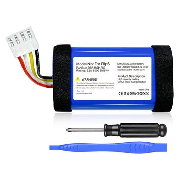 Замінний акумулятор ємністю 8500 мАг для JBL Flip 6, номер деталі GSP-1S2P-F6D, 2025. Високоємний акумулятор 3,6 В для Bluetooth-колонки Flip 6.