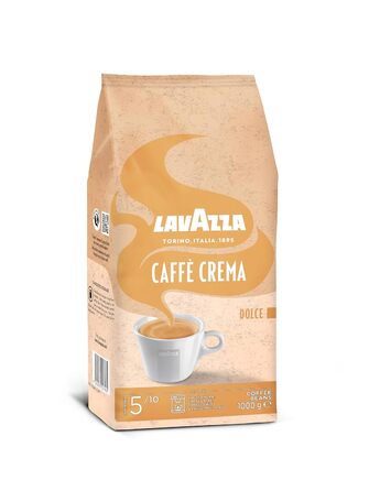 Кава в зернах Arabica та Robusta, ідеально підходить для еспресо-машин, з ароматичними нотками сухофруктів, горіховим смаком, інтенсивність 5/10, середнє обсмаження, упаковка 1 кг Dolce 1 кг (2 упаковки)