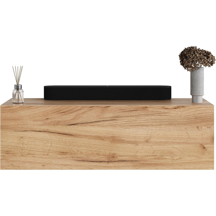 Вішалка для передпокою Planetmbel 2 шт. 100 см золотий дуб, настінна панель 50 см золотий дуб/антрацит з дзеркалом 50 см (без світ