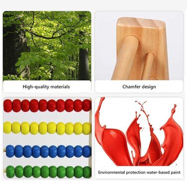 Рахівниця, дерев&39яна логарифмічна лінійка, дерев&39яна дитяча іграшка, іграшка Монтессорі, математика зі 100 дерев&39яними намис