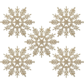 Сніжинки різдвяні прикраси для ялинки 24 шт Naler