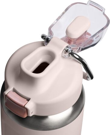Пляшка STANLEY Wellspring 0,7 л - Зберігає напої холодними протягом 12 годин - Зберігає напої крижаними протягом 40 годин - Пляшка з переробленої нержавіючої сталі без бісфенолу А - Герметична - Можна мити в посудомийній машині - Рожевий кварц