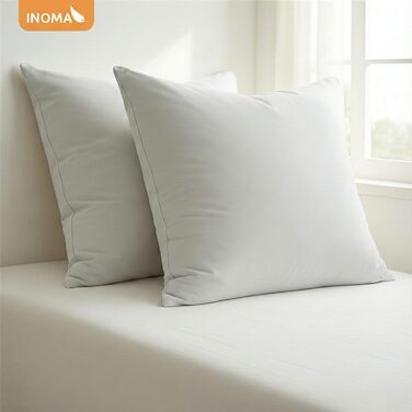 Комплект з 2 шт. - Готельні подушки, ультрам&39яка суміш пера та пуху (90 пера, 10 пуху), зроблено в Німеччині, сертифіковано Oeko-TEX, універсальне призначення, підходить для цілорічного використання, 80x80 -