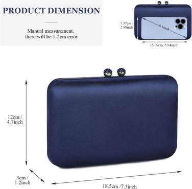 Жіноча вечірня сумка-клатч BAIGIO Елегантна сумочка-ланцюжок з підвіскою-китицею для весілля А-синього кольору