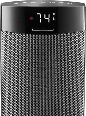 Керамічний настільний обігрівач Lasko CD12950 для побутового використання з тумблером, блокуванням від дітей, цифровим дисплеєм, т