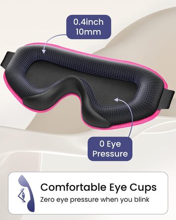 Спальна маска для чоловіків та жінок Затемнені маски для сну, 3D, дихаючі, м'які, зручні, очні маски для подорожей, регульовані св