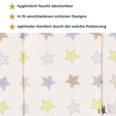 Пеленальний килимок Lilly Розмір 52 x 75 см Підходить для пеленального блоку Clarissa та інших пеленальних столиків Піднятий край