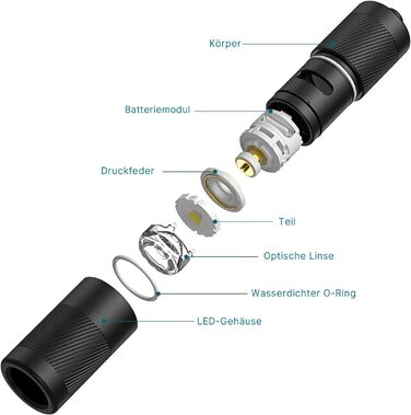 1R II Pro EOS Mini LED Lightlight 180 Lumens Super Bright USB Rechargeable Keychain Flashlight, IPX8 and 1.5m drop Resistance, Lights for Outdoor Camping and Repairs, Black, 1R II Pro EOS Mini LED Lightlight 180 Lumens Super Bright USB Rechargeable Keycha