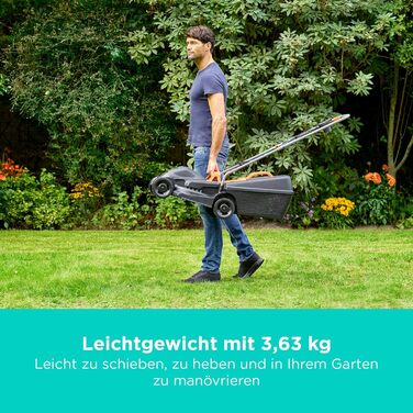 Електрогазонокосарка BLACKDECKER 1000 Вт, ширина 32 см, 3 регулювання висоти, травозбірник 30 л, BEMW351-QS