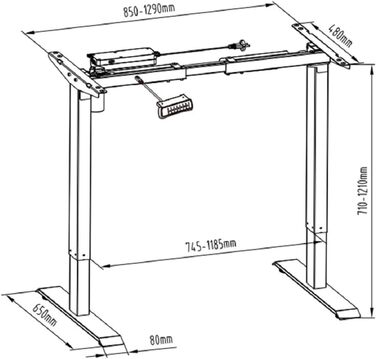 Каркас столу Ергономічний Офіс Стіл з регульованою висотою Каркас столу Основа Білий Aurelio Функція пам&39яті 3 положень Домашній офіс Електричний