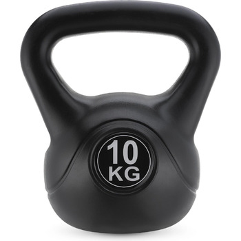 Гіря Gymtek 10 кг для силових тренувань фітнес-обладнання для нарощування м'язів, ергономічна ручка, чорна