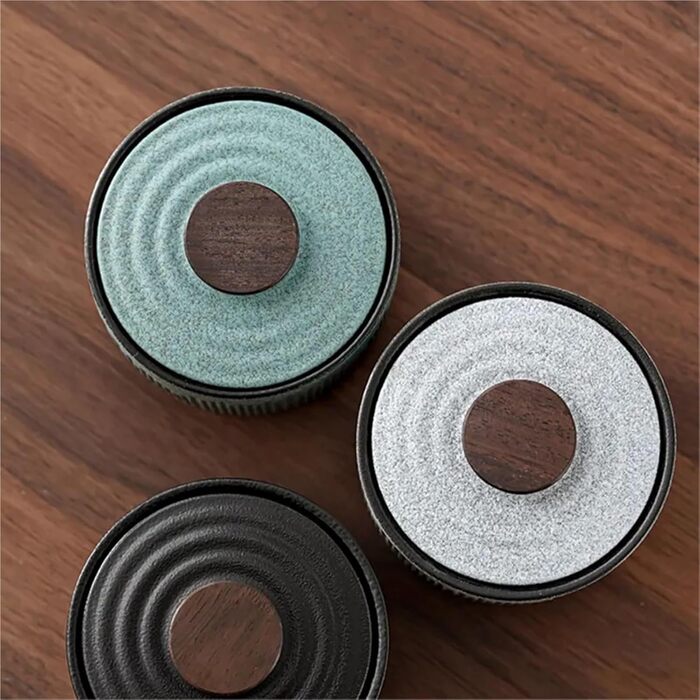 Керамічна банка з кришкою, маленька керамічна банка для чаю, банка для кави, портативна банка для чаю, банка для снеків, герметичне скло, декоративний контейнер для зберігання, органайзер для банок для цукерок (чорний)