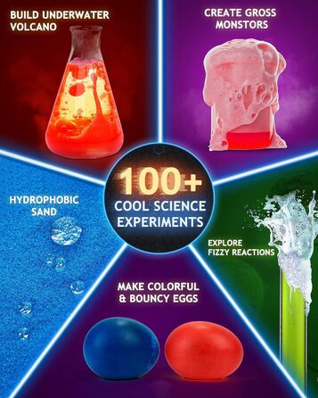 Експериментів для дітей, подарунковий набір іграшок для дітей з STEM-активності та науки, набір для хімії, подарунок на Різдво та день народження, 100