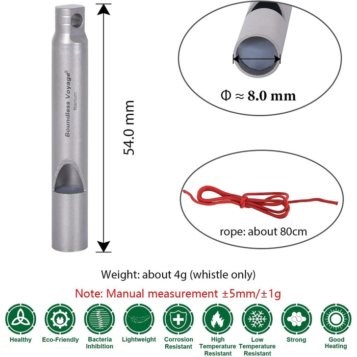 Титанові свистки Кемпінг на відкритому повітрі Піші прогулянки Полювання Скелелазіння Екстрене виживання Гучний свисток Тренер Тре