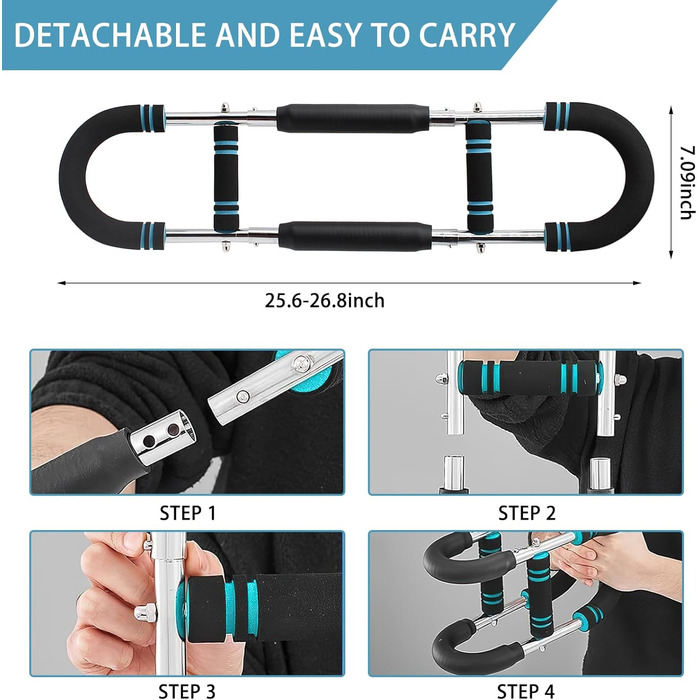 Тренажер для рук Twister Arm, регульоване обладнання для тренування грудей, знімний тренажер для силових тренувань рук, портативний пружинний тренажер для домашнього фітнесу для початківців та професійних спортсменів, 35-45 кг