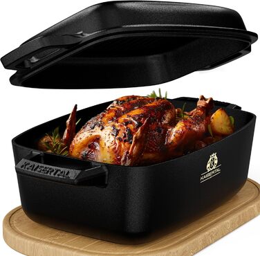 Чавунна жаровня з кришкою духовка - прибл. 6л чавунна каструля овальна - 7кг жаровня з кришкою індукційна - каструля з кришкою - к