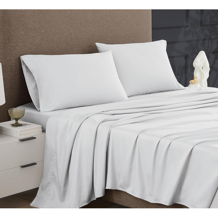 Комплект постільної білизни Linen Closet Performance Cool Grey Queen, 4 предмета, сірий (холодний сірий), розмір Queen