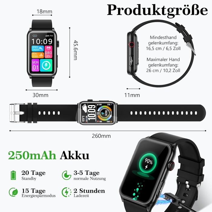 Розумний годинник 2026 для чоловіків та жінок з ЕКГ/годинником на батарейках/ІМТ/ВСР/сечовою кислотою/кров&39яним тиском, 1,57-дюймовий годинник для здоров&39я з функцією телефону, 24-годинний монітор серцевого ритму, SpO2, монітор сну/апное, фітнес-годин