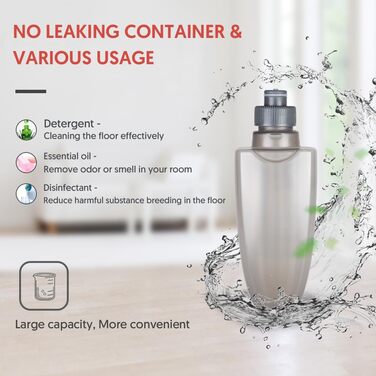 Швабра з функцією розпилення, швабра для підлоги Domi-patrol з функцією розпилення з 3 чохлами з мікрофібри, що миються, швабра-ро