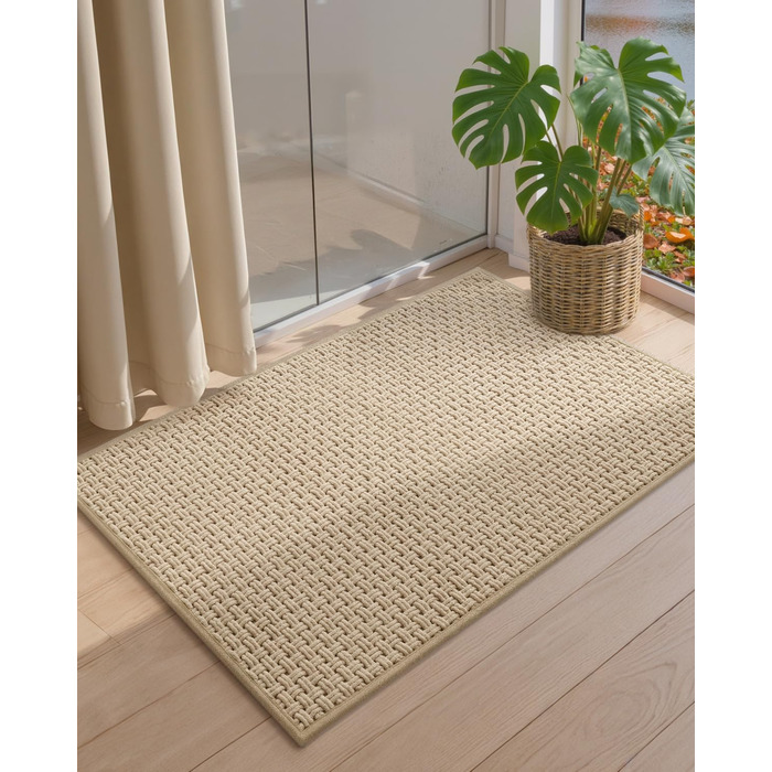 КОЛІР ТА ГЕОМЕТРІЯ Нековзні килимки для ванної, що миються, 40x60 см, абсорбуючі килимки для ванної з шенілу, килимок для ванної кімнати, що швидко висихає, м&39який, хакі, хакі 40x60 см