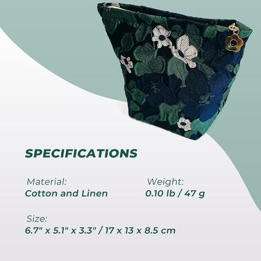 Косметичка Peachome з квітковим візерунком, жакардова тканина, вінтажна косметичка на блискавці, дорожня косметичка, подарунки для