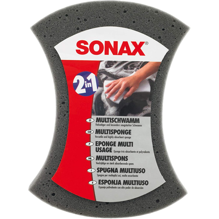 АВТОМОБІЛЬНА ГУБКА ДЛЯ ЧИЩЕННЯ MULTI CAR PONGE WASH 2 В 1, 6 шт., SONAX MULTISPONGE