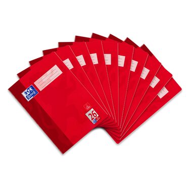 Шкільний зошит Oxford, формат А4, 32 аркуші, в лінійку (міжрядковий інтервал 26), у квадрат, 10 аркушів, 26 сторінок у квадрат/з полями