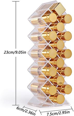 Секційний акриловий органайзер для зберігання помади, органайзер для блисків для губ, тримач для помади, органайзер для макіяжу, тримач для помади для туалетного столика у ванній кімнаті, 2-