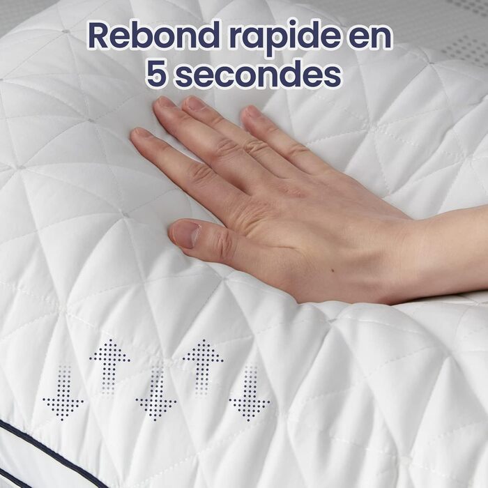 Подушка BedStory Anti-klish з легким наповнювачем з мікрофібри, гіпоалергенна, готельної якості, пухнаста та дихаюча, 50 x 70 см, 2 шт., підходить для сну на боці та на спині 50 x 70 см