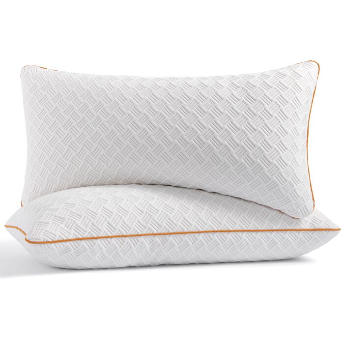 Подушка 40x80 см (комплект з 2 шт.), подушка з піни з ефектом пам&39яті - наповнювач для сну, регульована по висоті подушка з блискавкою, знімна/пральна наволочка 40 x 80 см 2