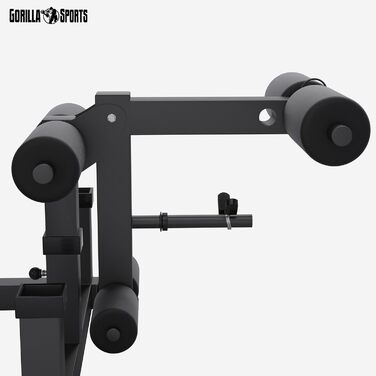 Багатофункціональна лава для штанги з регульованою стійкою для штанги, вежею для тяги найширшого хвата, верстатами &quotметелик&quot, згиначами ніг, чорний або білий колір - тренувальна лава, фітнес-станція, станція для тренувань