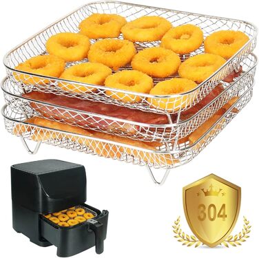 Аксесуари для фритюрниці YQL для фритюрниці Cosori 5.5 XXL/6.4L, 20cm 304 з нержавіючої сталі Аксесуари для фритюрниці Аксесуари для фритюрниці