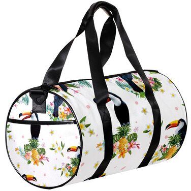 Спортивна сумка, маленька дорожня сумка, сумка для шопінгу та йоги з тропічним листям, сумка для фітнесу на відкритому повітрі, ручна поклажа