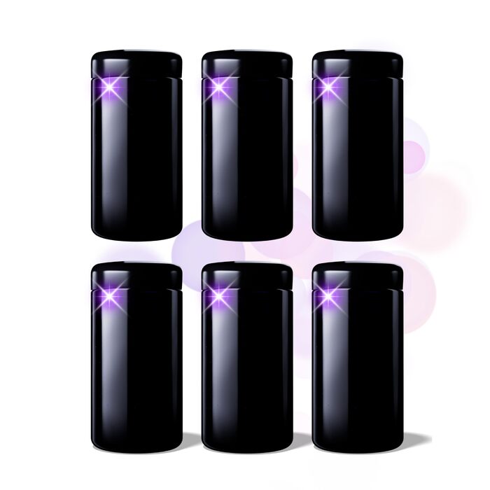 Скляні банки для зберігання ANCEVIA фіолетового кольору 1000 мл Набір із 6 герметичних контейнерів для зберігання з кришками Miron фіолетове скло для сухих продуктів, таких як макарони, мюслі, горіхи, кава, чай, трави тощо.