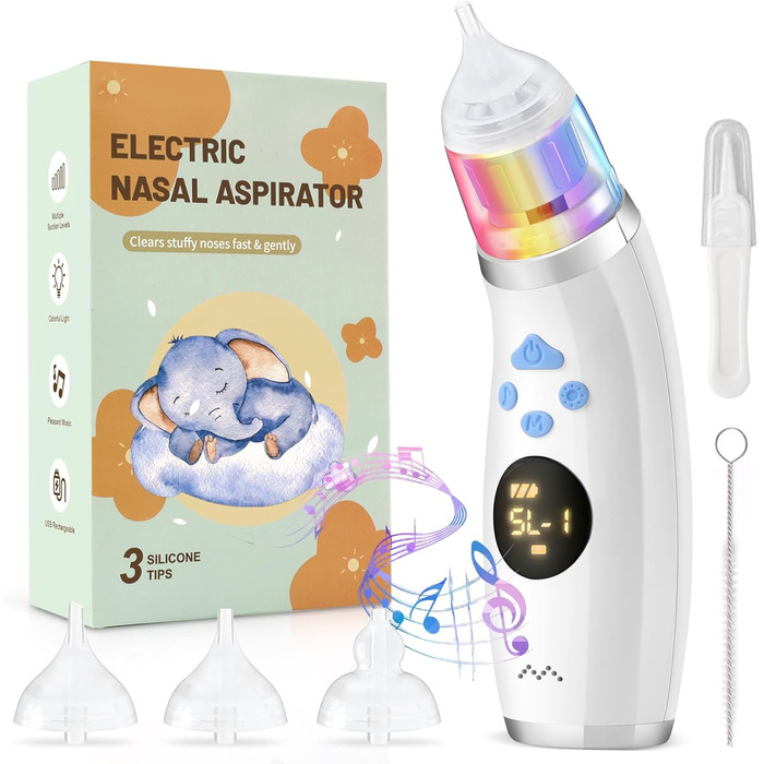 Акумуляторний назальний аспіратор для новонароджених електричний, IP65 водонепроникний електричний назальний аспіратор-пилосос для