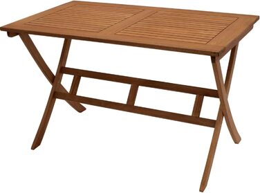 Садовий стіл DEGAMO Складаний стіл Bonita 70x120 см, евкаліптова деревина коричневого кольору, оброблена олією, сертифікований FSC, складаний, для вулиці