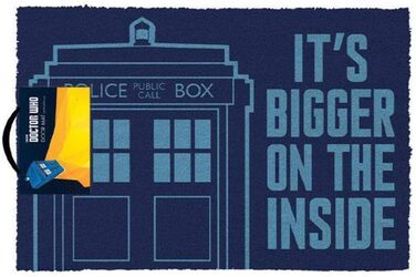 Килимок для дверей DOCTOR WHO Tardis унісекс, синій/світло-синій, 40 x 60 см (прямокутний)