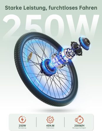 Міський електровелосипед Touroll B2 26 дюймів з двигуном 250 Вт 50 Нм та знімним акумулятором 36 В 561,6 Втгод, міський велосипед з педелектом, електричний велосипед, 25 км/год, запас ходу 100 км, електровелосипеди для дорослих, чоловіків та жінок, міськи