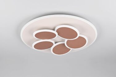 Стельовий LED-світильник Trio Mandala 653210676, метал, теплий сірий/кавовий, 35 Вт, з пультом, димером, регулюванням кольору світла, таймером та нічним режимом