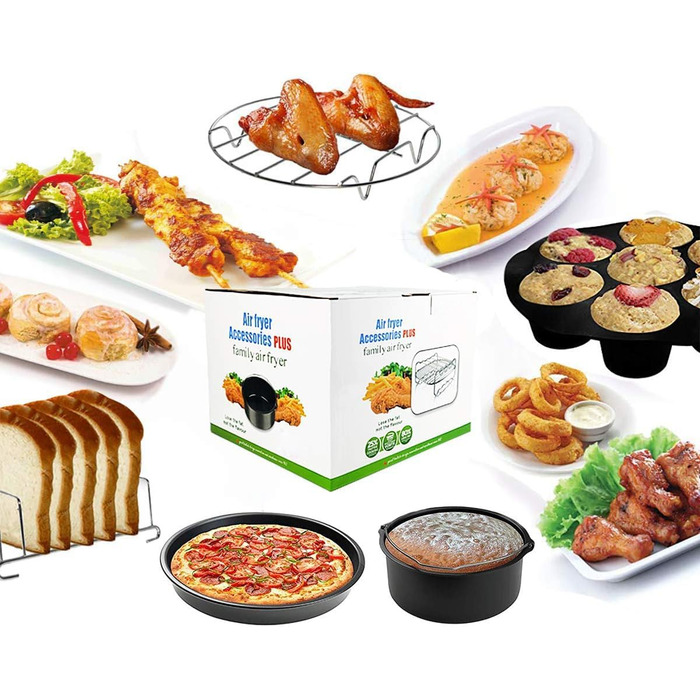 Дюймова універсальна фритюрниця Аксесуари для всіх стандартних фритюрниць XXL 4.2-6.8 літрів - 1ук аксесуарів для фритюрниці, 8-