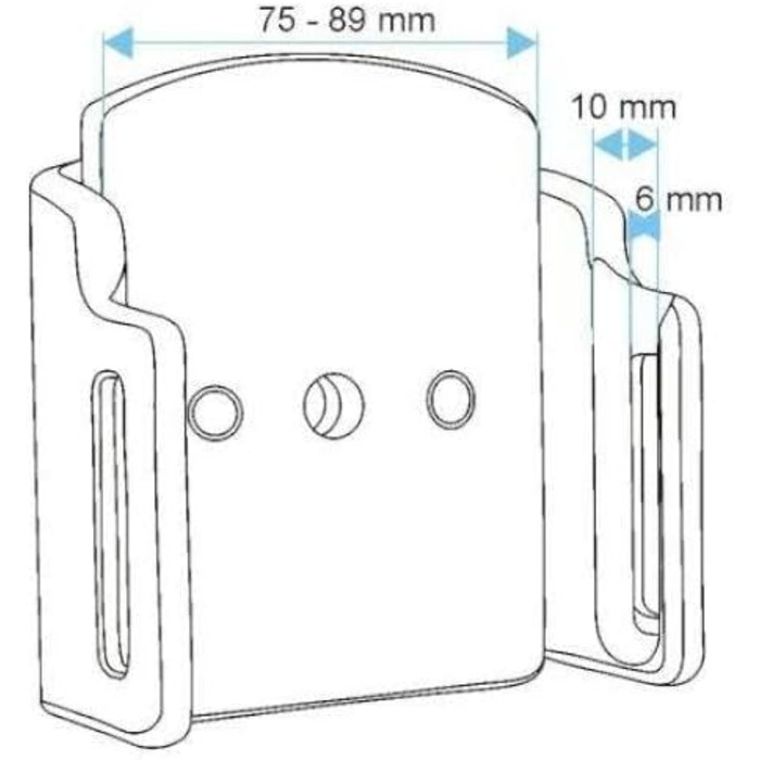 Універсальний пасивний тримач для мобільного телефону (ширина 75-89 мм, товщина 6-10 мм) одинарний, 511479