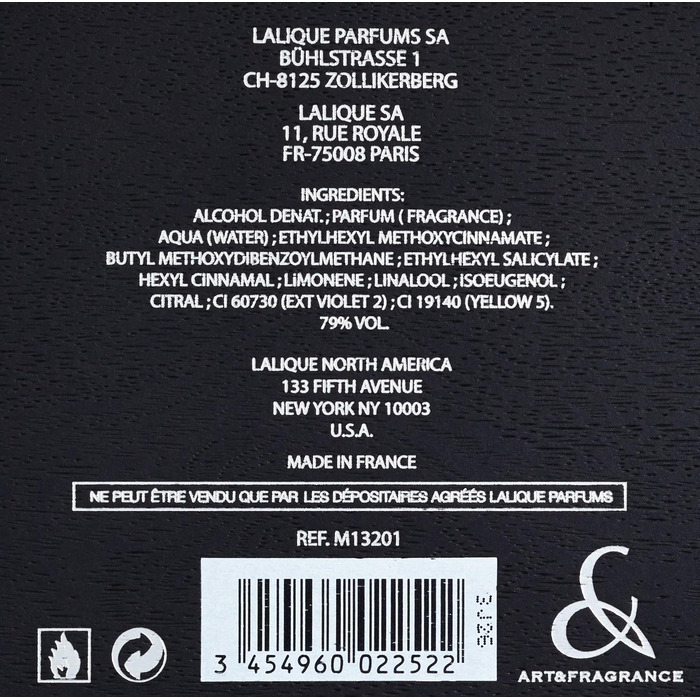 Туалетна вода Lalique Encre Noire (100 мл)