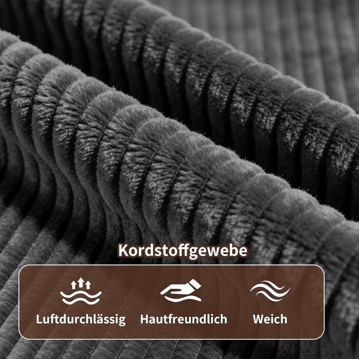 Кутовий диван з 3 подушками для шиї, диван Cloud Boneless з боковим відділенням та підсклянником, вельветовий L-подібний розкладний диван, глибоке сидіння, диван з правим шезлонгом, для вітальні, чорний Нековзка основа