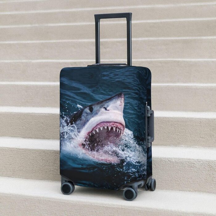 Чохол для валізи BAFAFA з принтом Морський бриз, захисний еластичний чохол від подряпин та пилу для багажу, чорний, розмір 90