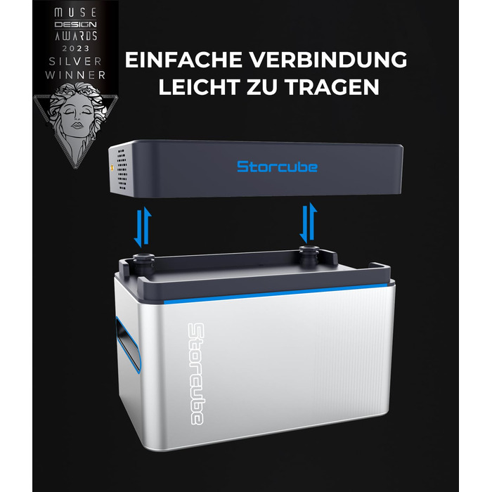 Блок накопичення енергії для балконних електростанцій S1000, блок накопичення енергії для балконних електростанцій з акумулятором LiFePo4 ємністю 1024 Втгод, сонячною потужністю 1200 Вт, вихідною потужністю 800 Вт, IP65, встановлення за 5 хвилин, plug & p