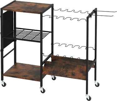 Тримач для вудки GIANTEX, підставка для 12 вудок, тримач для вудки з котушками, рибальські аксесуари, 3-рівнева рибальська підставка з гачками та сумкою, візок для рибальських снастей, органайзер для вудок, 84 x 30 x 82 см